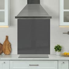 Image of Premium Grey Glass 6mm Kitchen Splashback Heat Resistant Toughened