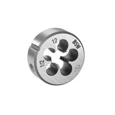 Image of 1/2-12 BSW Round Die Machine Thread Threading Die 1.5" OD Alloy Steel 5 Holes