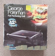 Image of George Foreman Family Grill 19570 - 5 Portion - New & Unused (Damaged Box)