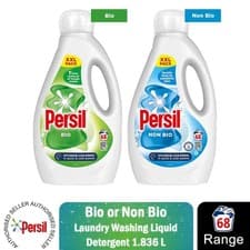 Image of Persil XXL Washing Liquid Detergent Bio, Non-Bio, Colour Protect 1.836L, 68W
