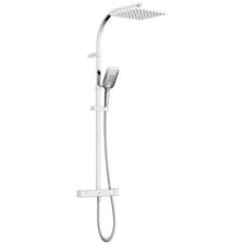 Image of Bristan Quadrato Thermostatic Shower with Diverter & Kit Chrome QD SHXDIVCTFF C