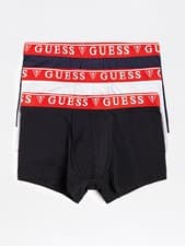 Image of Guess 3 Pack Boxers – Stretch Cotton Black, Grey, Navy (Organic Cotton)