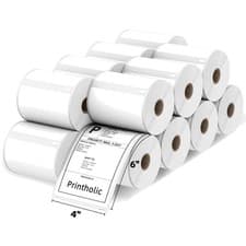 Image of 4" x 6" Shipping Labels Compatible with Dymo Thermal Postage Labels, Ultra St...