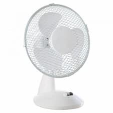 Image of Fine Elements 9" Desk Fan White 25W Oscillating 2 Speed Table Fan COL1250
