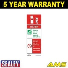 Image of Sealey Worksafe� Water Fire Extinguisher Safety Sign Rigid Plastic Pack of 10