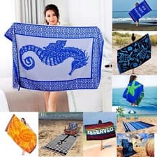 Image of Extra-large jumbo beach Cotton towels Lightweight Soft and Quick Dry Swim beach