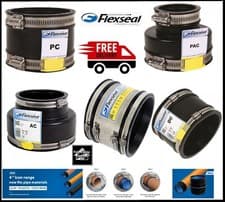 Image of Flexseal Flexible Rubber Boot Reducer Coupling Adaptor Pipe Connector Joiner 