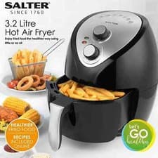 Image of SALTER 3.2L PERSONAL AIR FRYER WITH HOT AIR CIRCULATION 1300W 30-MINUTE COOKING
