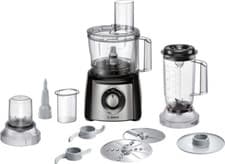 Image of Bosch MultiTalent 3 MCM3501MGB Compact 800W Food Processor - Black & Stainless