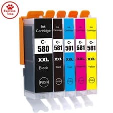 Image of 5 Ink Cartridge PGI 580XXL CLI 581XXL for Canon TS6250 TS6251 TS6300 TS6350