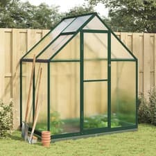 Image of WALPLUS Greenhouse with Base Frame Green Aluminium 169x114x202 cm