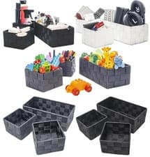Image of Storage Baskets Storage Organisers Basket Storage Box Set Woven Baskets Chests
