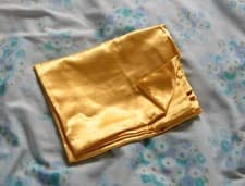 Image of One Quality Thick Gold Satin Standard Size Pillow Case