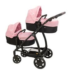 Image of Joie junior Evalite Twin Pram in Light Pink Dolls pushchair - DAMAGED BOX
