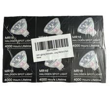 Image of 6 X Halogen Spot Light Bulbs 50W 12V MR16 GU5.3 680lm. 4000Hrs Dimmable
