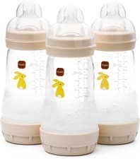 Image of MAM Easy Start Anti-Colic Baby Bottles 3 Pack 260ml Self-Sterilising New UK