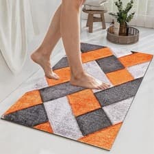 Image of Non Slip Bath Mat Shaggy Bath Rug Small Large Bath Runner Bathroom Floor Mats