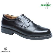 Image of Scimitar M951A Mens Black Leather Formal 5 Eye Capped Cadet Uniform Gibson Shoes