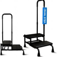 Image of 2 Step Stool, Dual Step with Foam Handle | Multi-functional Step Stool