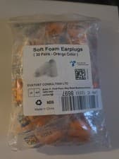 Image of Soft Foam Ear Plugs 30 Pack Orange