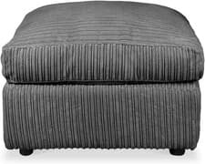 Image of XXL JUMBO CORD L SHAPE CORNER SOFA SET 4 5 SEATER FURNITURE SETTEE SUITE POUFFE