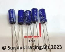 Image of Panasonic M series Radial Electrolytic Capacitor 47µF 10V 85°C (Pack of 5)