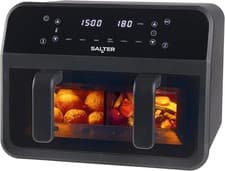 Image of Salter Dual View Air Fryer – 7 L Non-Stick Cooking Tray With Removable Divider, 