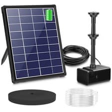 Image of Solar Pond Foundtain With Battery Backup 6W 300L H Solar Water Pump With UK