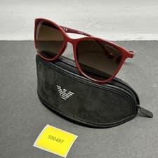 Image of EMPORIO ARMANI EA4073 557613 Shiny Bordeaux Gradient Brown 56mm Women Sunglasses