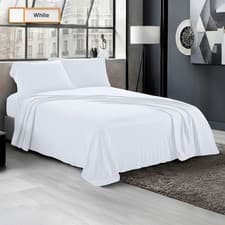 Image of 400 Thread Count 100% Egyptian Cotton Flat Bed Sheet � Soft Hotel Quality