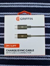 Image of Griffin Charge/Sync USB-C to USB-C Cable 1m/3.2ft long - Black