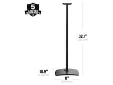 Image of SANUS Speaker Stand fixed Floorstand for Sonos Era 300™ White Black WSSE31
