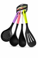 Image of chef Aid Nylon Slotted Turner Spatula Non Stick Flipper Kitchen Cooking new tool