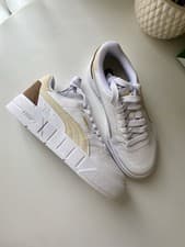 Image of PUMA Cali Court Lth Wns Trainers – Puma White/Alpine Snow | Women’s UK 6 / EU 39
