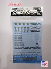 Image of Bandai Gundam Decal GD-46 for 1/60 1/100 1/144 MG HG for MS Gundam 00 series