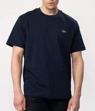 Image of Lacoste Men's Classic Fit NavyBlue Cotton Crew Neck T Shirt Size L