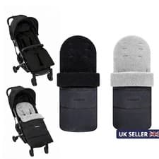 Image of Black Universal Warm Baby Toddler Footmuff Cosy Toes Liner Buggy Pram Stroller