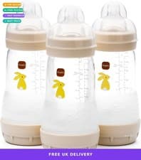 Image of MAM Easy Start Anti-Colic Baby Bottles 3 Pack Self-Sterilising 260ml New