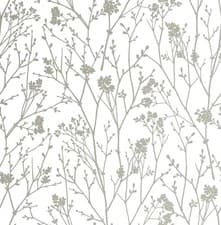 Image of NuWallpaper Whistler Trees Self Adhesive Wallpaper, Grey
