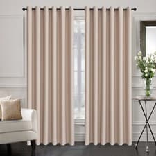 Image of Pair Ready Made Thick Blackout Curtains Thermal Ring top Eyelet or Pencil Pleat