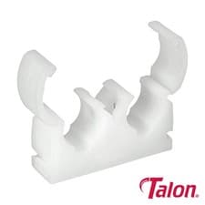 Image of Double Hinged Pipe Clip Pack 50 White Td15 Talon 15mm