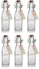 Image of 6 x Kilner Clip Top Glass Preserve Storage Bottle Oil Food Dressing 0.25 Litre