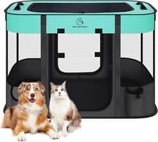 Image of Foldable Pet Playpen,Cat Dog Playpen,Portable Dog Cage soft Portable Exercise K