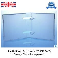 Image of Unikeep Binders Clear CD DVD Holds 20 Discs Replacement Case With Wallets New HQ