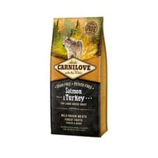 Image of Carnilove Large Breed Salmon & Turkey Dry Adult Dog Food Grain Free 1.5kg