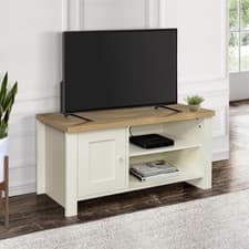 Image of New Birlea Highgate Small TV Unit Cream & Oak Effect£££££