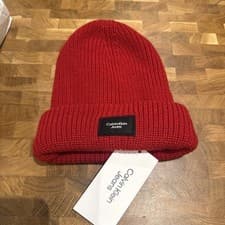 Image of Calvin Klein Jeans Mono Beanie - Candy Apple / Red - One Size BNWOT