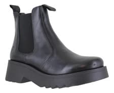 Image of Womens Fly London Medi Wedged Heeled Chelsea Biker Ankle Boots Sizes 4 to 8