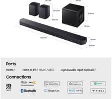 Image of Samsung Q930F Dolby Atmos Soundbar with Wireless Subwoofer & Rears - Brand New