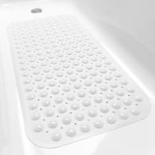 Image of Anti-Mold Rubber Bath Mat Non Slip Bathtub Strong Suction Extra Large Shower Mat